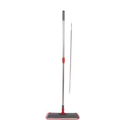 kwaliteit  Sustainable Flat Microfiber Mop With Telescopic Stainless Pole fabriek